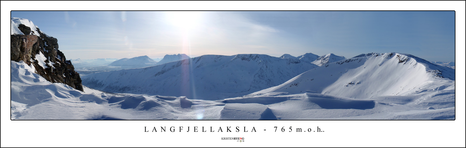 Panorama-Langfjellaksla.jpg - Utsikt fra Langfjellaksla. Til høyre i bildet ses Straumsaksla. Dato : 10.03.09