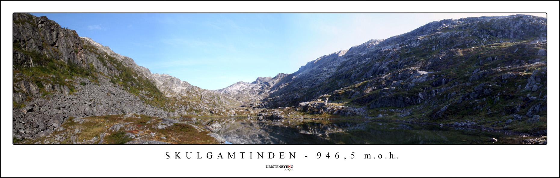 Panorama-Skulgamtinden2.jpg - Skulgamtinden - 946,5moh. Sett fra dalføret i bunn.
