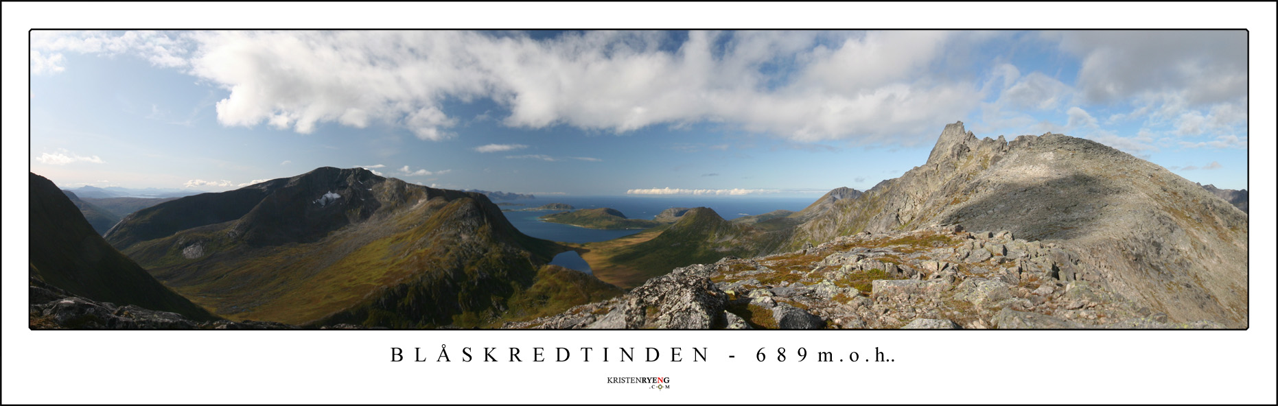 Panorama-Blaskredtinden.jpg - Blåskredtinden - 689 moh (Kvaløya)