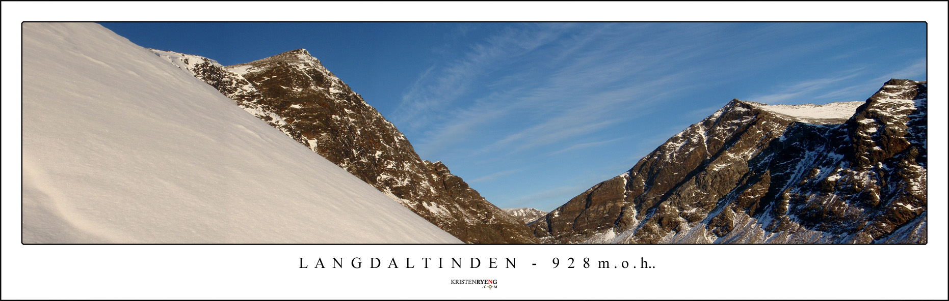 Panorama-Langdaltinden6.jpg - Utsikt mot Langdaltinden (928 moh). Her på vei opp. Toppen ses oppe til venstre.