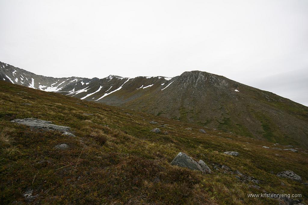 IMG_0008.JPG - Bjørndalen. Stetinden ses bak til venstre for midten i bildet. Ryggen til høyre i bildet er Flatfjellet.